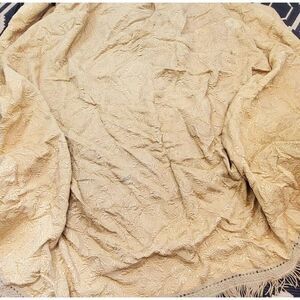 Vintage gold woven damask tablecloth